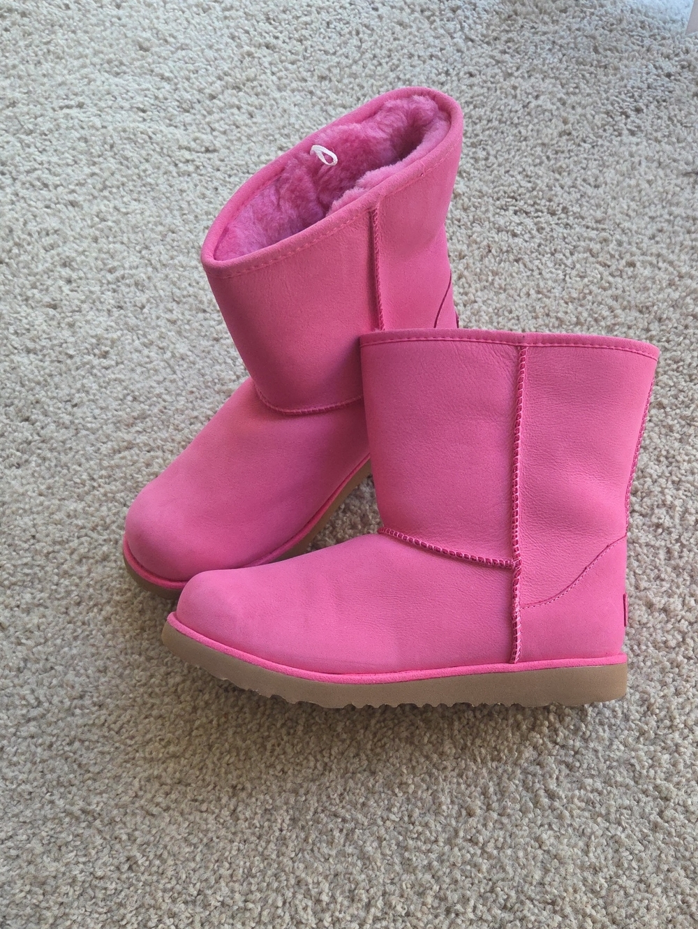 UGG Hot Pink Short Shearling Boots